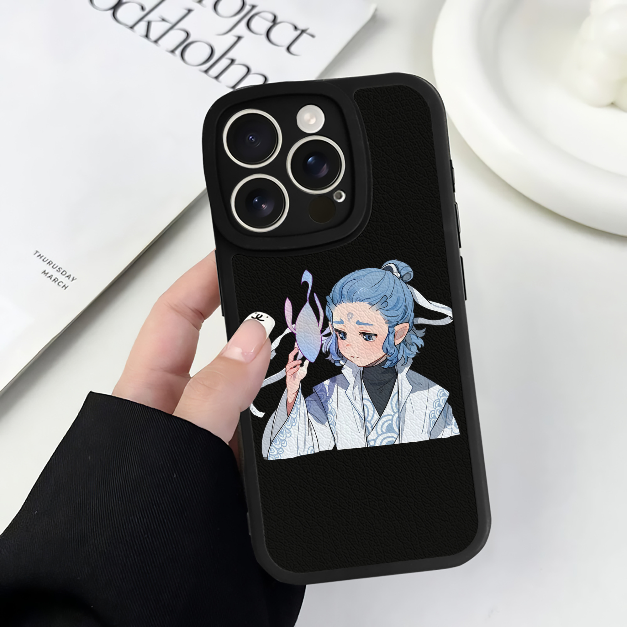 （画像用） Ne Zha 2 ナタ 魔童の大暴れ 【iPhone 16シリーズ対応】シリコンスマホケース（レザー調） 材質：シリコン